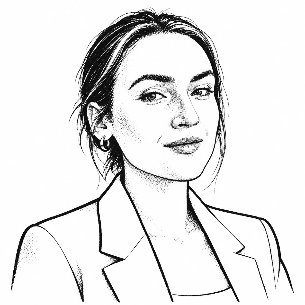 Drawn portrait of Dominika Michalska